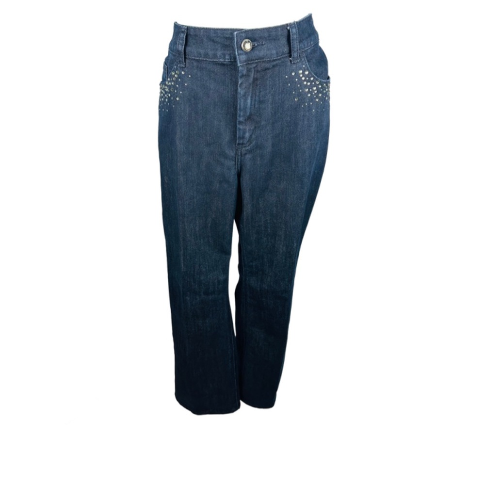 Chico’s Women's Blue Jeans with Studded Details Size 10